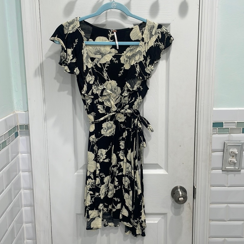 Free People wrap floral dress
